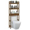 vidaXL Estante de baño madera maciza de pino marrón miel 63x26x171 cm