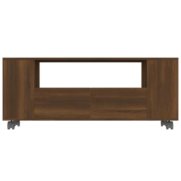 vidaXL Mueble para TV madera contrachapada marrón roble 120x35x48 cm