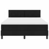 vidaXL Cama tipo Box Spring con colch&oacute;n Negro 140 x 190 cm tela