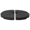 vidaXL Soporte de sombrilla en forma de ventilador 4 piezas negro