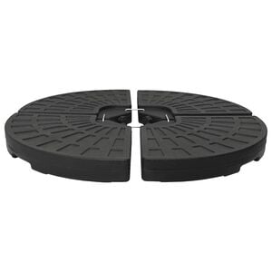 vidaXL Soporte de sombrilla en forma de ventilador 4 piezas negro