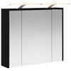 vidaXL Armario con espejo de ba&ntilde;o Roble Negro 73,5 x 16 x 62,5 cm