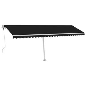 vidaXL Toldo el&eacute;ctrico con LED y sensor 6 x 3 m Gris antracita