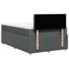 vidaXL Cama box spring con colch&oacute;n tela gris oscuro 120x190 cm