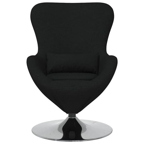 vidaXL Sillón huevo Negro 63 x 73 x 90 cm tela