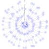 vidaXL Luz de petardo de navidad exterior azul 140 LEDs 20 cm