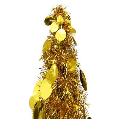 vidaXL Árbol de Navidad artificial plegable PET dorado 150 cm
