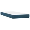 vidaXL Cama box spring con colch&oacute;n terciopelo azul oscuro 90x210 cm