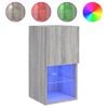 vidaXL Mueble para TV con luces LED gris Sonoma 30,5x30x60 cm