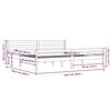 vidaXL Estructura de cama sin colch&oacute;n madera maciza 200x200 cm