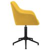 vidaXL Sillas de comedor giratorias 2 unidades tela amarillo