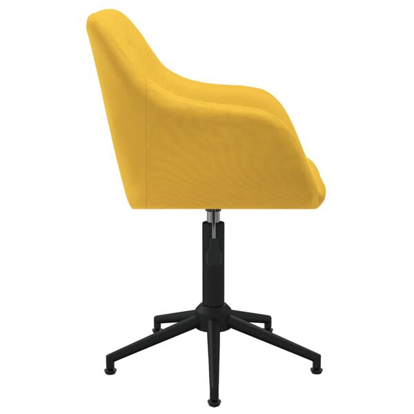 vidaXL Sillas de comedor giratorias 2 unidades tela amarillo