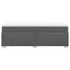 vidaXL Cama box spring con colch&oacute;n tela gris oscuro 80x200 cm
