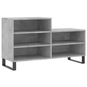 vidaXL Mueble zapatero madera contrachapada gris hormig&oacute;n 102x36x60 cm