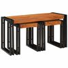 vidaXL Mesa Nido 3 uds. Marr&oacute;n y Negro 82 x 40 x 45 cm