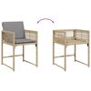 vidaXL Set comedor de jard&iacute;n con cojines 13 pzas rat&aacute;n sint&eacute;tico beige