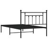 vidaXL Estructura cama sin colchón con cabecero metal negro 107x203 cm