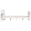 vidaXL Estructura de cama sin colch&oacute;n madera maciza blanca 120x190 cm