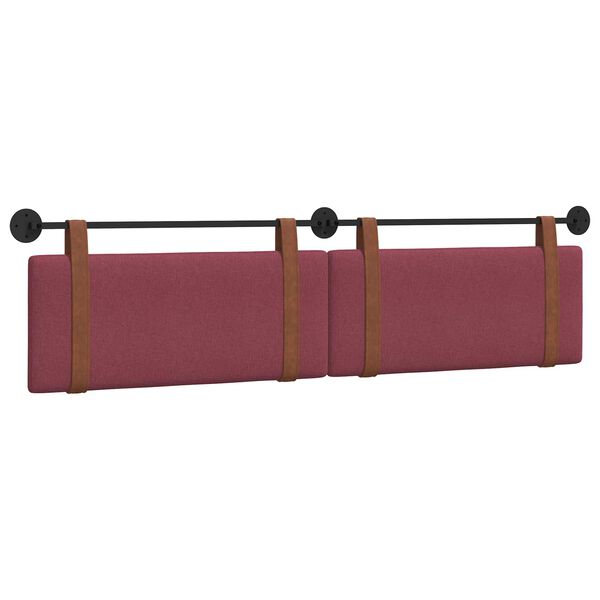 vidaXL Cabecera Colgante Liso Rojo vino 210 x 55 x 5 cm PU antiguo