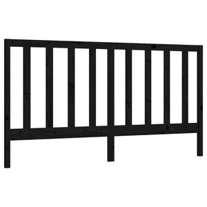 vidaXL Cabecero de cama madera maciza de pino negro 206x4x100 cm