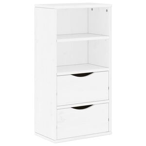 vidaXL Mueble auxiliar con cajones ODDA blanco 40x24x79 cm madera pino
