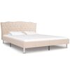 vidaXL Estructura de cama de tela beige 160x200 cm
