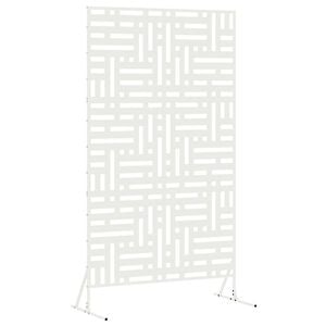 vidaXL Pantalla de Privacidad 100 x 50 x 180 cm Acero Blanco
