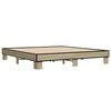 vidaXL Estructura cama madera ingenier&iacute;a metal roble Sonoma 160x200 cm