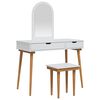 vidaXL Conjunto de Mesa de Tocador FAUSKE 3 uds. Blanco