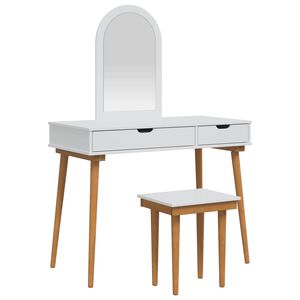 vidaXL Conjunto de Mesa de Tocador FAUSKE 3 uds. Blanco
