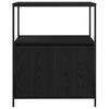 vidaXL Mueble de ba&ntilde;o con estantes roble negro 76,5x35x95 cm