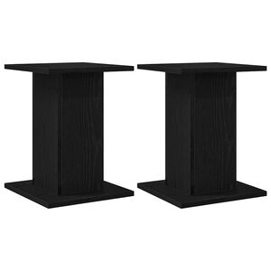 vidaXL Soporte de plantas 2 pcs Roble Negro 30 x 30 x 40 cm
