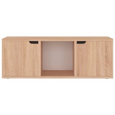 vidaXL Mueble de TV madera ingeniería roble Sonoma 88,5x27,5x30,5 cm
