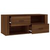 vidaXL Mueble TV madera contrachapada color marr&oacute;n roble 100x35x40 cm