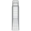 vidaXL Cestas de gaviones 7 uds forma de arco hierro 200x30x100/120 cm