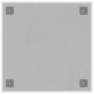 vidaXL Pizarra magnética de pared vidrio templado blanco 40x40 cm