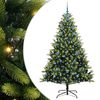 vidaXL &Aacute;rbol de Navidad Artificial Plegable 300 LEDs Verde 210 cm