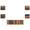 vidaXL Conjunto de mueble de TV 6 pcs Madera envejecida