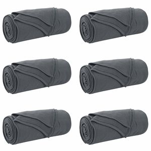 vidaXL Mantitas de Sof&aacute; 6 uds. Gris oscuro 270 x 240 cm 5.08 kg Lana