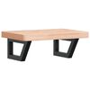 vidaXL Estante de lavabo de pared de acero y madera maciza de haya