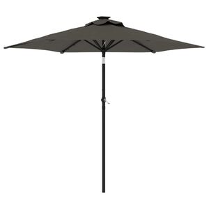 vidaXL Sombrilla de jard&iacute;n con poste de acero antracita 225x225x212 cm