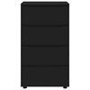 vidaXL Armarios de Almacenamiento 2 pcs Negro 60 x 48 x 105 cm