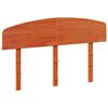 vidaXL Cabecero de cama madera maciza de pino marr&oacute;n cera 135 cm