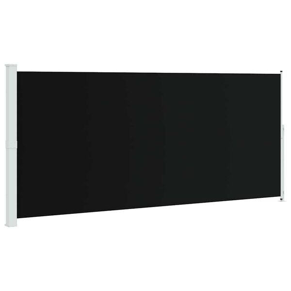 vidaXL Toldo lateral retr&aacute;ctil para patio negro 220x500 cm