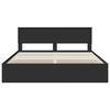 vidaXL Estructura de cama Negro 180 x 200 cm Madera Ingenieril
