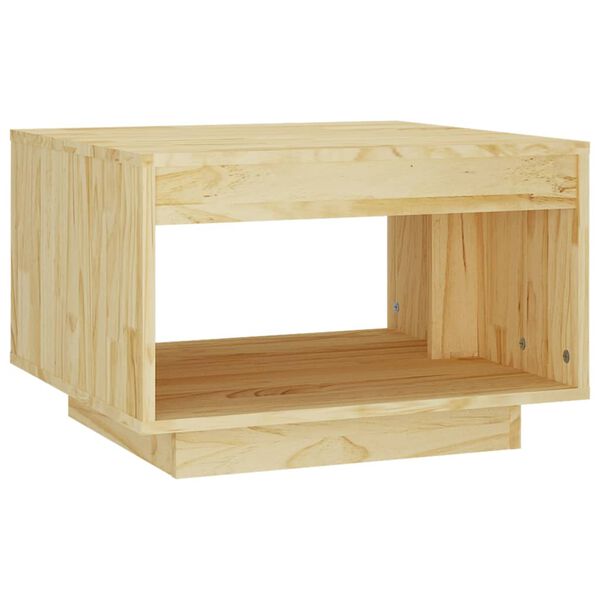 vidaXL Mesa de centro de madera maciza de pino 50x50x33,5 cm