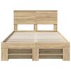 vidaXL Estructura de cama con cabecera Roble Sonoma 137 x 203 cm