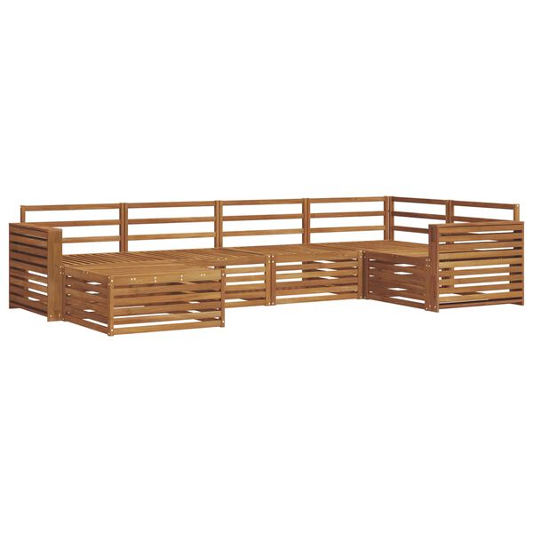 vidaXL Conjunto de sof&aacute;s de exterior 6 pcs Natural