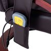 vidaXL Silla de masaje reclinable y reposapi&eacute;s cuero sint&eacute;tico marr&oacute;n