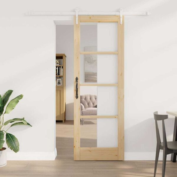 vidaXL Puerta Corredera Natural 73,5 x 211 cm